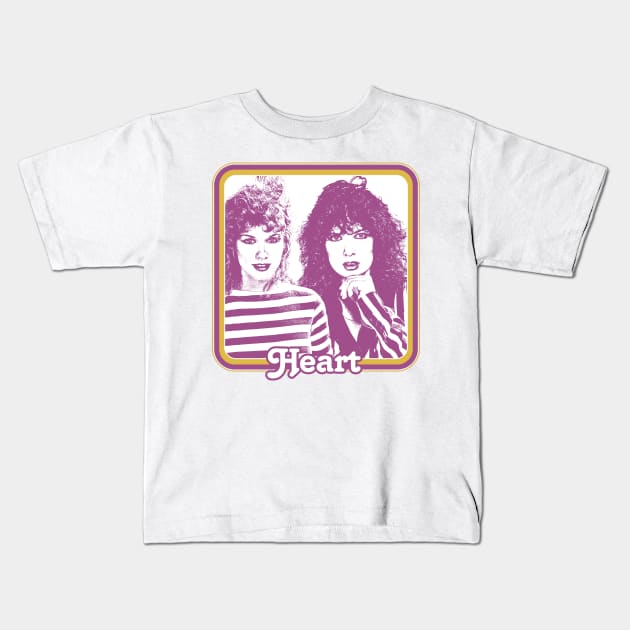 Heart / 80s Styled Original Fan Design Kids T-Shirt by DankFutura